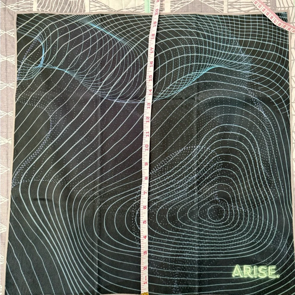 ARISE Microfiber Gaming Mouse Pad with Teal Topographic Lines